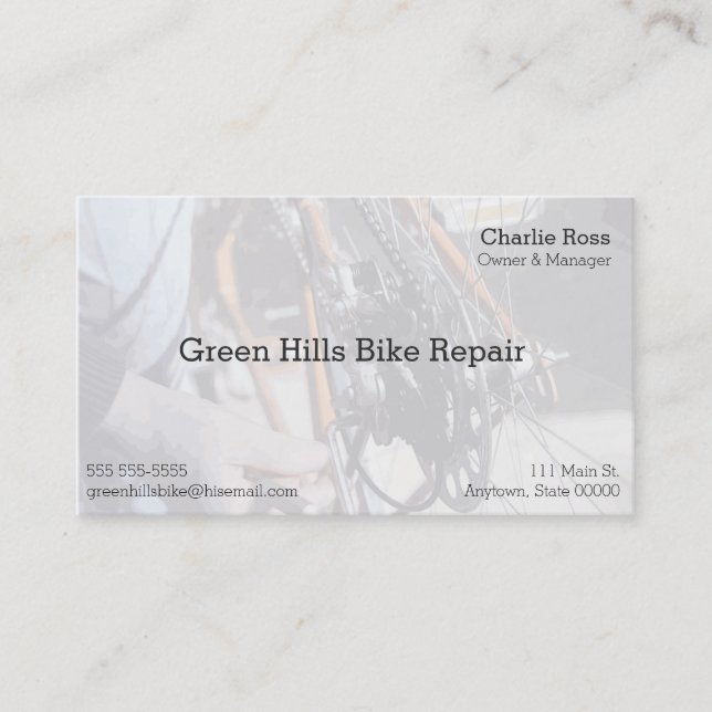 Carte De Visite Réparateur de vélos (Devant)