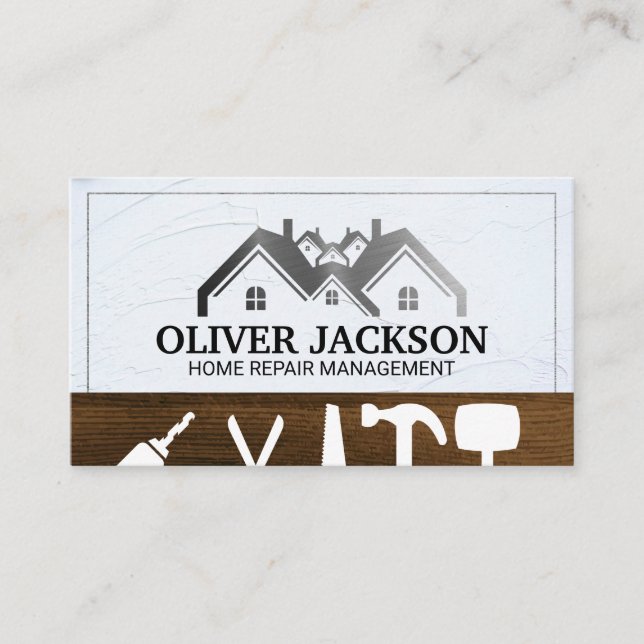 Carte De Visite Réparation à domicile | Construction | Logo du toi (Devant)