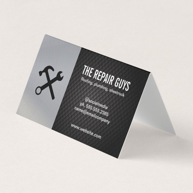 Carte De Visite Réparation à domicile | Handyman | Construction (Devant)