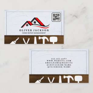 Carte De Visite Réparation à domicile Réalisateur Code QR sur