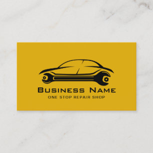 Carte De Visite Réparation Automatique Voiture & Logo de clé Mé
