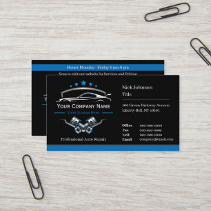 Carte De Visite Réparation Automobile Professionnelle, Entreprise 