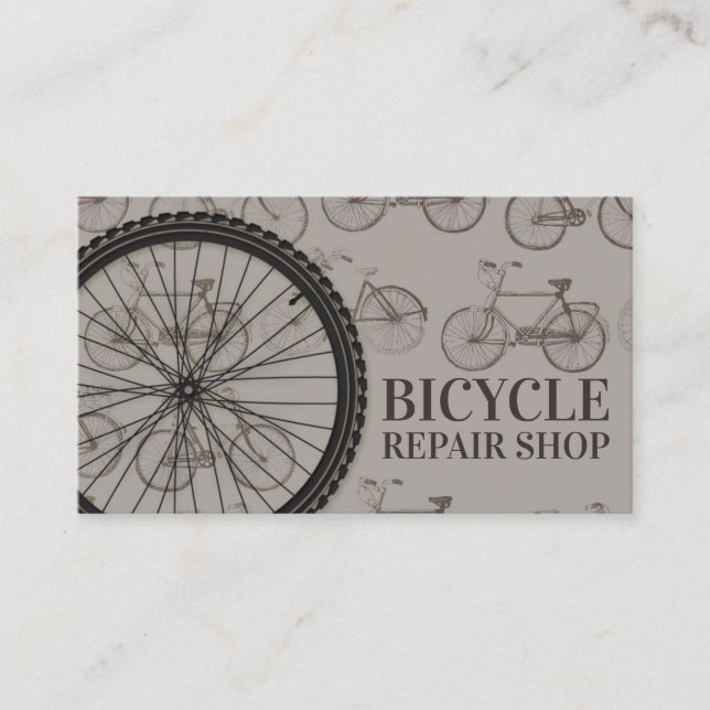 Carte De Visite Réparation de bicyclette Magasin Pièces et accesso (Devant)