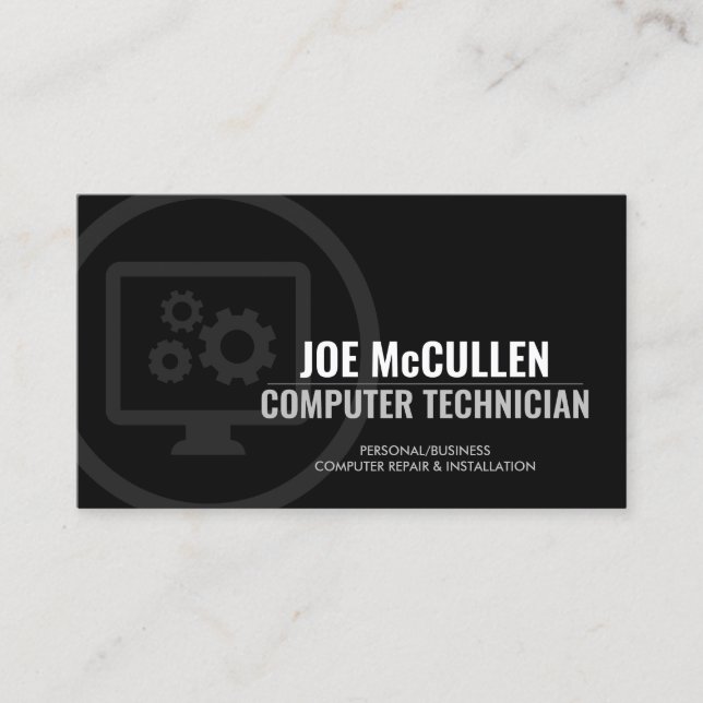 Carte De Visite Réparation de l'ordinateur du technicien (Devant)