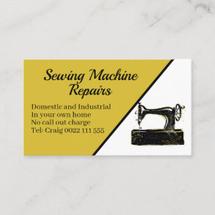 Carte De Visite Réparation de machine à coudre élégante