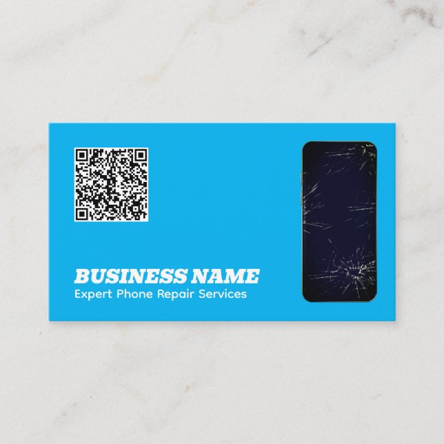 Carte De Visite Réparation de téléphone QR (Devant)