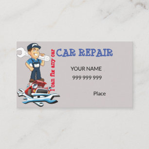 Carte De Visite Réparation de voiture un côté simple