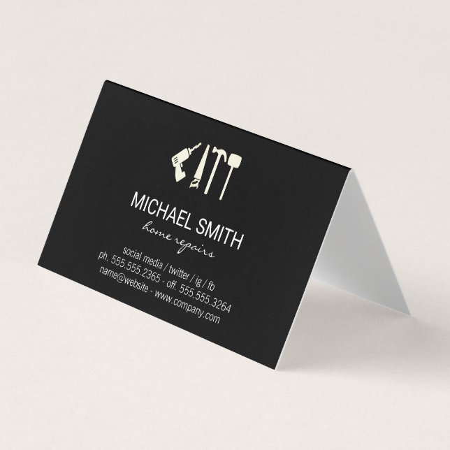 Carte De Visite Réparation des services à domicile | Outils matéri (Devant)