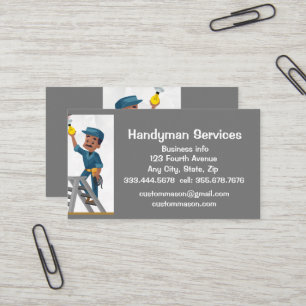 Carte De Visite Réparation des services Handyman personnalisés