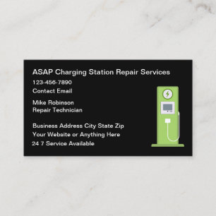 Carte De Visite Réparation d'une station de recharge de voiture él