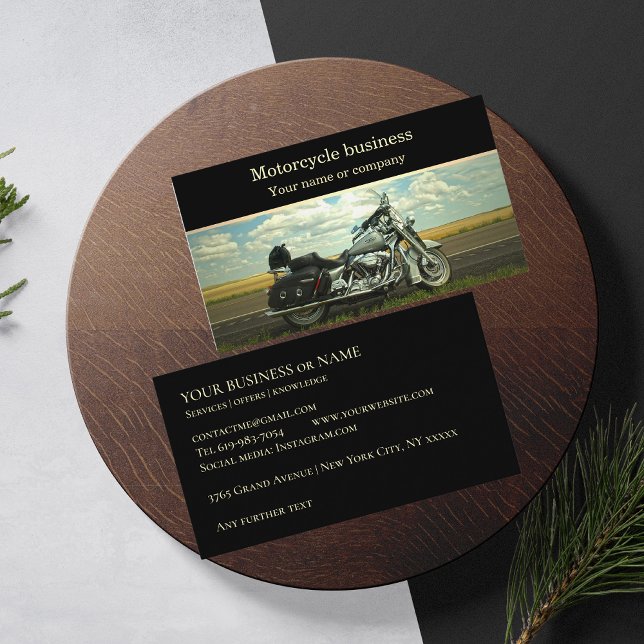 Carte De Visite Réparation Motorcycle Motorbike (Créateur téléchargé)