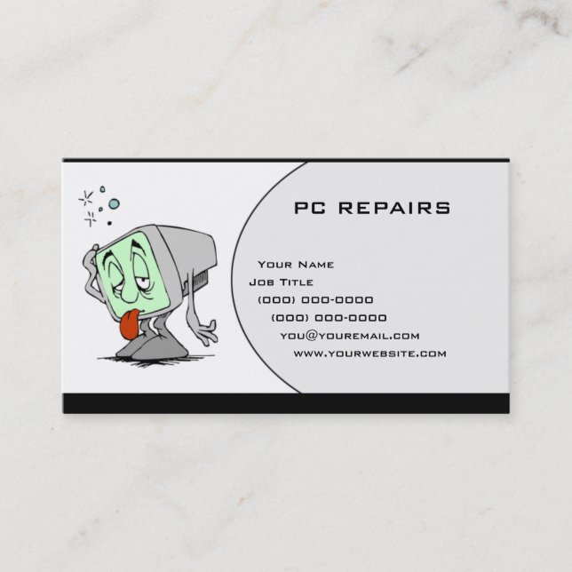CARTE DE VISITE RÉPARATIONS DE PC (Devant)