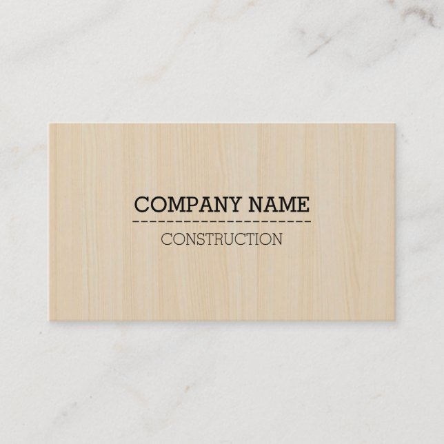 Carte De Visite Représentation professionnelle du grain de bois (Devant)