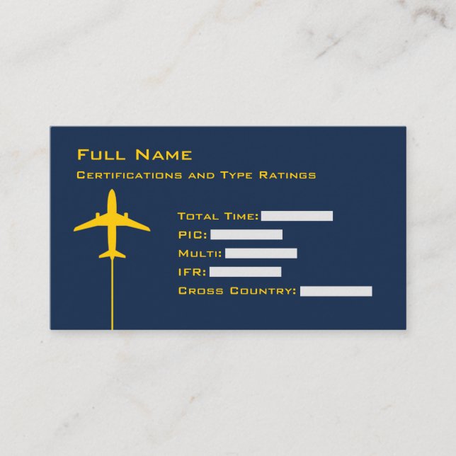 Carte De Visite Reprise micro du pilote (Devant)