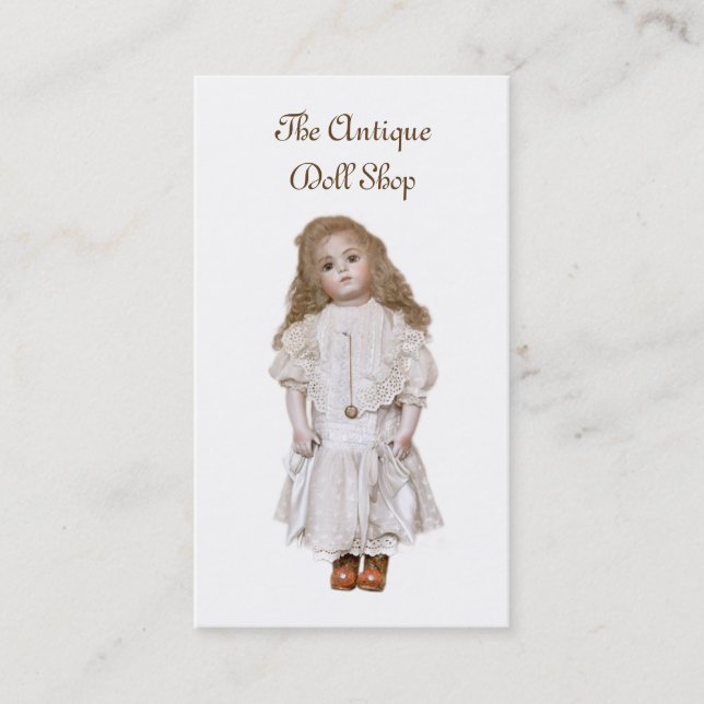 Carte De Visite Reproduction antique de poupée de bisque (Devant)