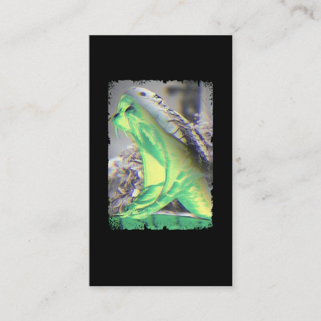 Carte De Visite Reptile de serpent esthétique (Devant)