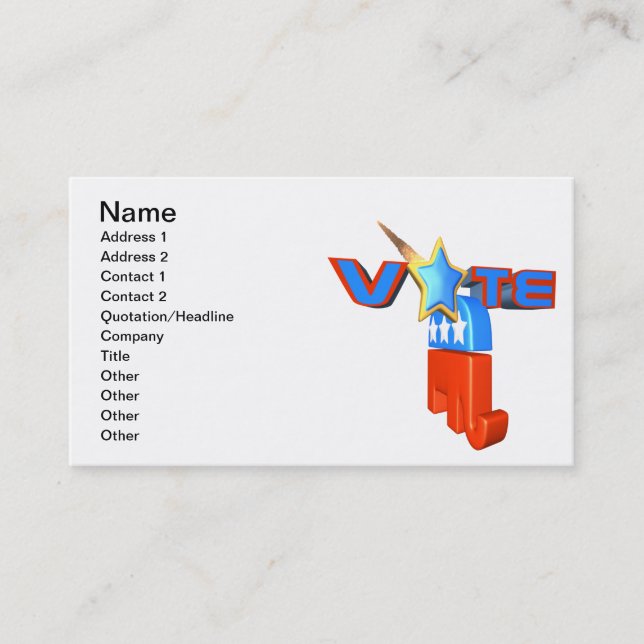 Carte De Visite Républicain de vote (Devant)