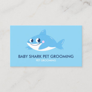 Carte De Visite Requin Bleu Poisson Garde d'Enfants
