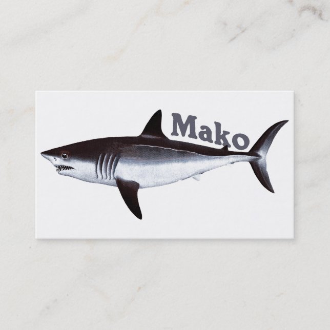 Carte De Visite requin Mako vintage (Devant)