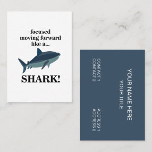 Carte De Visite Requin Orienté Vers L'Avant Comme Un Requin
