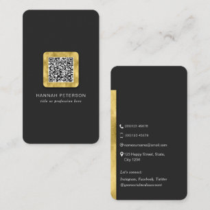 Carte De Visite Réseau à balayage à code QR moderne et élégan