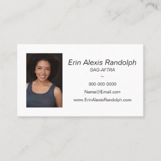 Carte De Visite Réseau Acteur et Actrice