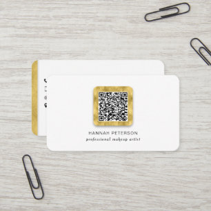 Carte De Visite Réseau moderne médias sociaux Code QR Trendy Busi