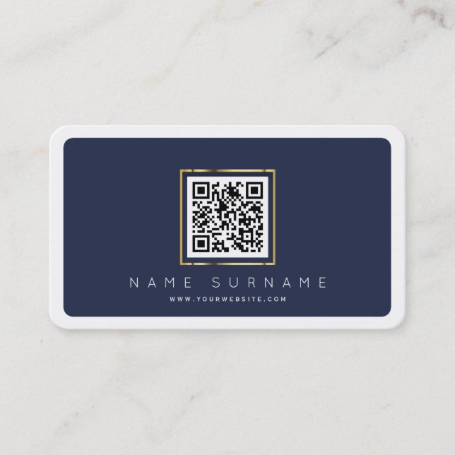 Carte De Visite Réseau professionnel Code QR moderne code à barres (Devant)