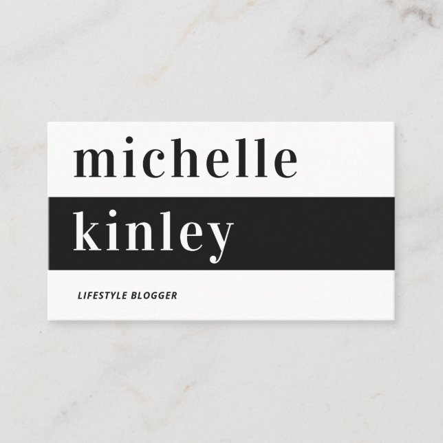 Carte De Visite Réseau professionnel de typographie tendance uniqu (Devant)