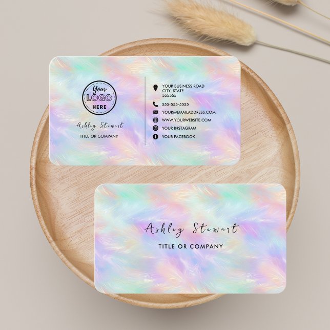 Carte De Visite Réseau social professionnel Logo Opal moderne Styl (Créateur téléchargé)