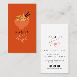 Carte de visite Réseau social Restaurant Ramen