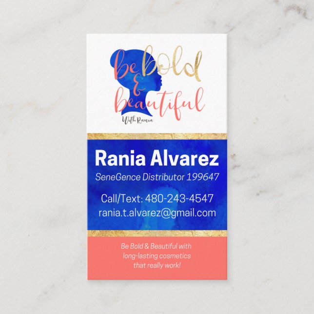 Carte De Visite Réservé pour Rania (Devant)