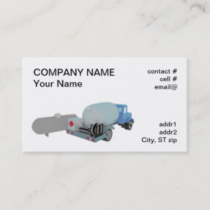 Carte De Visite réservoir et camion de propane