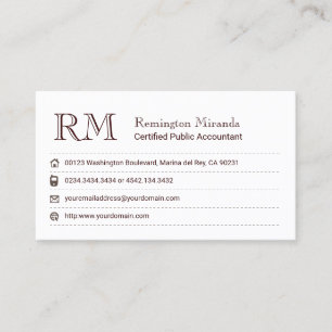 Carte De Visite Responsable comptable