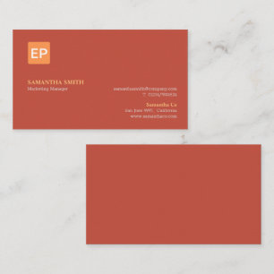 Carte De Visite Responsable marketing   Palette rouge orange  