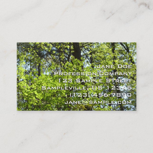 Carte De Visite Ressource Feuille (Devant)