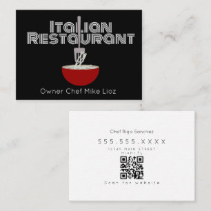 Carte De Visite Restaurant camion alimentaire italien audacieux 