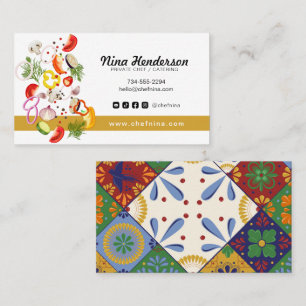 Carte De Visite Restaurant de cuisine Légume hachée