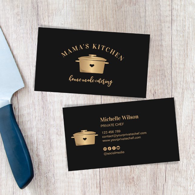 Carte De Visite Restaurant de cuisine personnel professionnel (Créateur téléchargé)