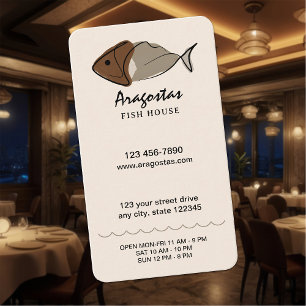 Carte De Visite Restaurant de fruits de mer