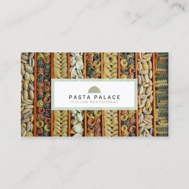 Carte De Visite Restaurant de pâtes modernes (Devant)