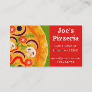 Carte De Visite Restaurant de pizza ou traiteur
