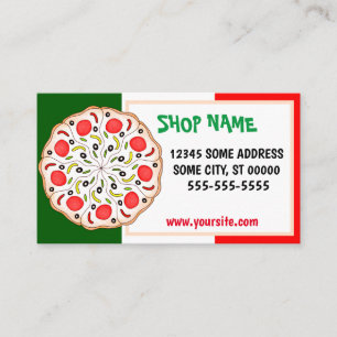 Carte De Visite Restaurant de pizzeria italien