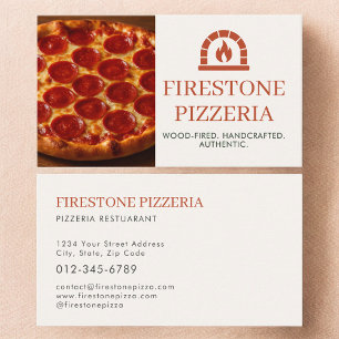 Carte De Visite Restaurant de pizzeria service de traiteur photo
