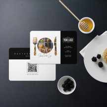 Carte de visite restaurant et commande en ligne QR