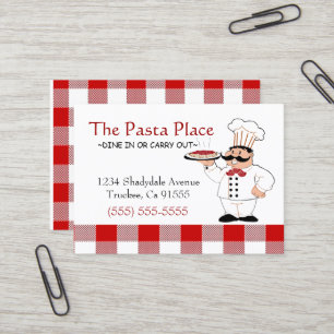 Carte De Visite Restaurant italien