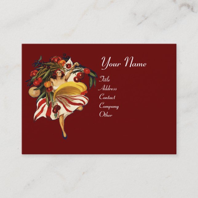 CARTE DE VISITE RESTAURANT ITALIEN, CUISINE ET TOMATES (Devant)