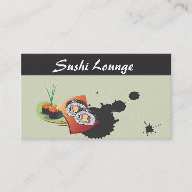 Carte De Visite restaurant japonais Sashimi restauration Sushi (Devant)