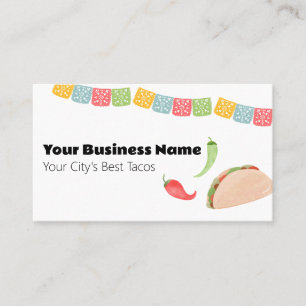 Carte De Visite Restaurant mexicain Tacos