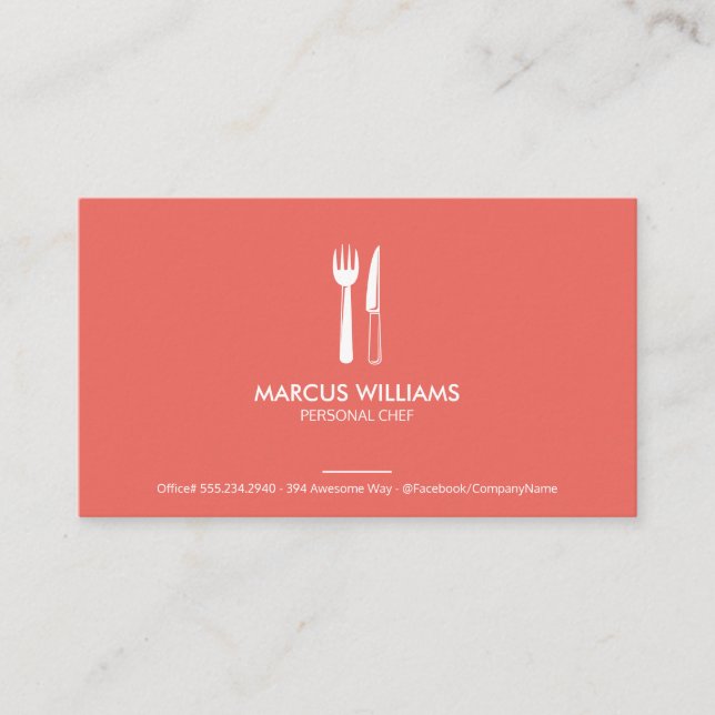 Carte De Visite Restaurant Silverware (Devant)
